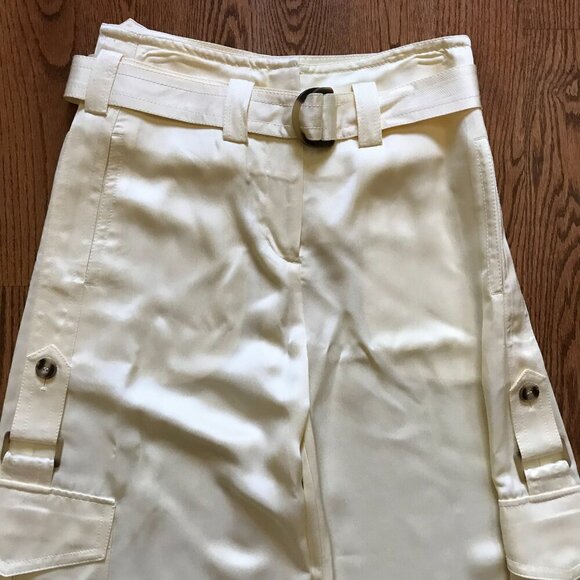 NWT Zimmermann Dawning Wide Leg Cargo Pants Womens 2 Medium Lemon Yellow Trouser - Picture 10 of 16